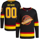 Men's Vancouver Canucks Customized Black Alternate Retro Authentic Jersey