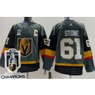 Men's Vegas Golden Knights #61 Mark Stone Gray 2023 Stanley Cup Champions Authentic Jersey