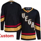 Men's Vegas Golden Knights Customized Black 2022 Reverse Retro Authentic Jersey