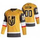 Men's Vegas Golden Knights Customized Gold 2021 Alternate Authentic Jersey
