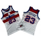 Men's Washington Bullets #23 Michael Jordan Whtie Throwback Swingman Jersey