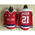 Men's Washington Capitals #21 Dennis Maruk Red Winter Classic Throwback Jersey
