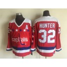Men's Washington Capitals #32 Dale Hunter Red Winter Classic Throwback Jersey