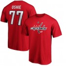 Men's Washington Capitals #77 TJ Oshie Red Printed T Shirt 112357