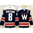 Men's Washington Capitals #8 Alex Ovechkin Navy Alternate Authentic Jersey
