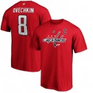 Men's Washington Capitals #8 Alex Ovechkin Red Printed T Shirt 112138