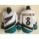 Men's Washington Capitals #8 Alex Ovechkin White Throwback Jersey