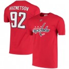 Men's Washington Capitals #92 Evgeny Kuznetsov Red Printed T Shirt 112649