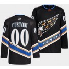 Men's Washington Capitals Customized Black 2022 Reverse Retro Authentic Jersey