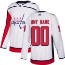 Men's Washington Capitals Customized White Authentic Jersey