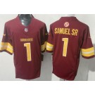 Men's Washington Commanders #1 Deebo Samuel Sr Limited Red FUSE Vapor Jersey