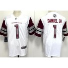 Men's Washington Commanders #1 Deebo Samuel Sr Limited White Vapor Jersey