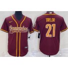 Men's Washington Commanders #21 Sean Taylor Limited Red Baseball Jersey