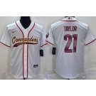Men's Washington Commanders #21 Sean Taylor Limited White Baseball Jersey