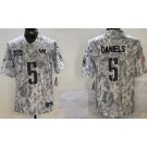 Men's Washington Commanders #5 Jayden Daniels Limited Arctic Camo 2024 Salute to Service Jersey