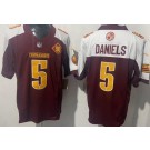 Men's Washington Commanders #5 Jayden Daniels Limited Red Thanksgiving FUSE Vapor Jersey