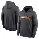 Men's Washington Commanders Anthracite Prime Logo Name Split Pullover Hoodie