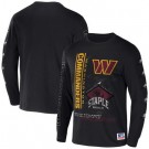 Men's Washington Commanders Black NFL x Staple World Renowned Long Sleeve T Shirt