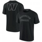 Men's Washington Commanders Black Super Soft Short Sleeve T Shirt