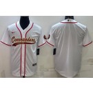 Men's Washington Commanders Blank Limited White Baseball Jersey