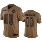 Men's Washington Commanders Customized Brown 2023 Salute To Service Jersey