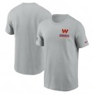 Men's Washington Commanders Gray Sideline Infograph Lockup Performance T Shirt