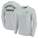 Men's Washington Commanders Gray Super Soft Long Sleeve T Shirt