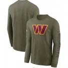 Men's Washington Commanders Olive 2022 Salute To Service Long Sleeve T Shirt