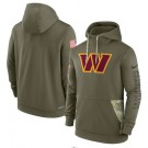 Men's Washington Commanders Olive 2022 Salute to Service Therma Performance Pullover Hoodie