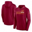 Men's Washington Commanders Red Lightweight Performance Hooded Long Sleeve T Shirt