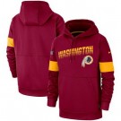 Men's Washington Commanders Red Sideline Arch Jersey Performance Pullover Hoodie
