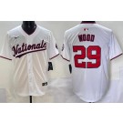 Men's Washington Nationals #29 James Wood White Limited Jersey