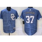 Men's Washington Nationals #37 Stephen Strasburg Blue 2025 City Connect Limited Jersey