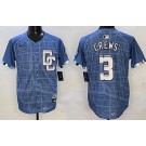 Men's Washington Nationals #3 Dylan Crews Blue 2025 City Connect Limited Jersey