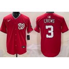 Men's Washington Nationals #3 Dylan Crews Red Limited Jersey