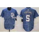 Men's Washington Nationals #5 CJ Abrams Blue 2025 City Connect Limited Jersey
