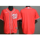 Men's Washington Nationals Blank Red Cool Base Jersey