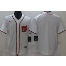 Men's Washington Nationals Blank White Cool Base Jersey