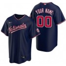 Men's Washington Nationals Customized Navy Alternate Cool Base Jersey