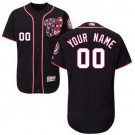 Men's Washington Nationals Customized Navy Blue FlexBase Jersey
