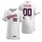 Men's Washington Nationals Customized White Alternate 2020 FlexBase Jersey