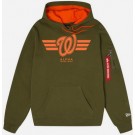 Men's Washington Nationals Green Alpha Industries Pullover Hoodie