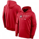 Men's Washington Nationals Red Authentic Collection Dugout Pullover Hoodie