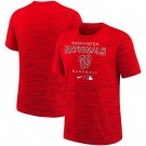 Men's Washington Nationals Red Logo Velocity Performance Practice T Shirt