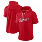 Men's Washington Nationals Red Short Sleeve Team Pullover Hoodie 306624