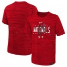 Men's Washington Nationals Red Velocity Performance Practice T Shirt