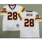Men's Washington Redskins #28 Darrell Green White 1991 Throwback Jersey