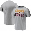 Men's Washington Redskins Heather Charcoal Stronger Together Printed T-Shirt 0914
