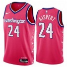 Men's Washington Wizards #24 Corey Kispert Pink City Icon Heat Press Jersey