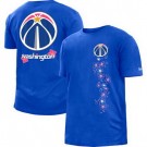 Men's Washington Wizards Blue 2022 City Edition Brushed Jersey T Shirt